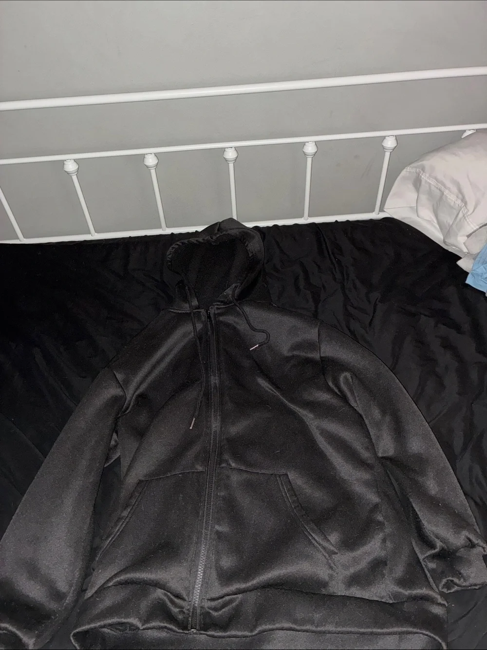 Men's Black Full-Zip Hoodie Jacket